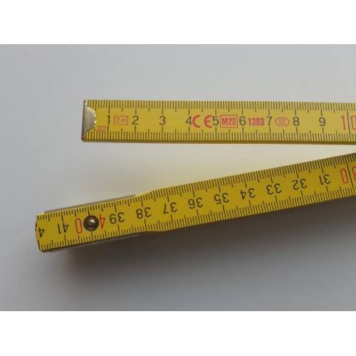 Meter skladací drevený PROFI, CE, žltý, 1 m