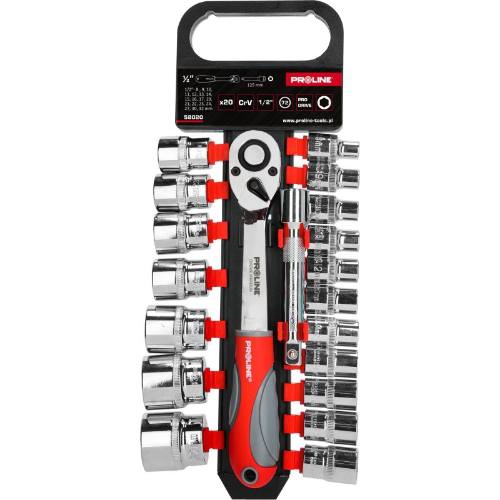 Gola sada, 1/2", 8-32 mm, 20 dílů, PROLINE
