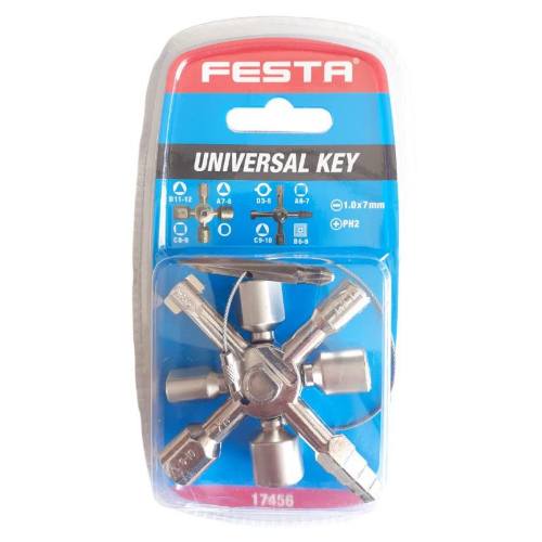 Levně Klíč univerzální na rozvodné skříně, dvoudílný, FESTA