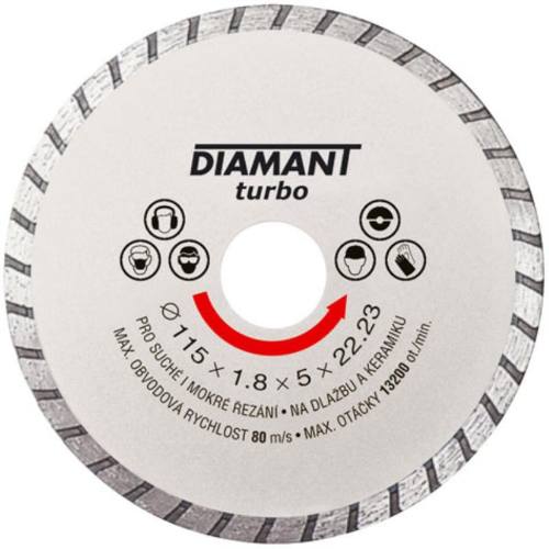 Kotúč diamantový turbo Ø 230 x 22.2 mm, DIAMANT