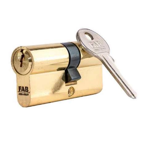 Vložka zámku, FAB HOME MOSAZ, 65 mm, 3 klíče
