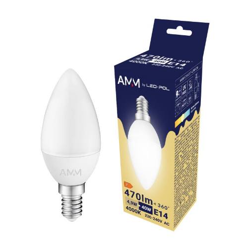 Žárovka AMM-E14-C37-4,9W-DW
