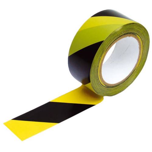 Páska výstražná, 80 mm x 250 m, čierno-žltá