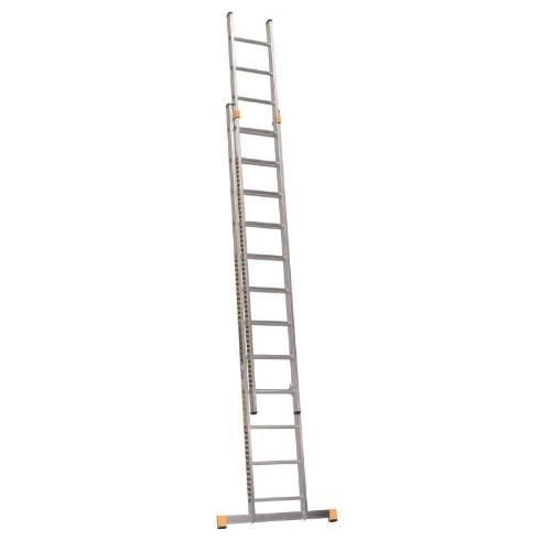 Rebrík Al P, 2 x 18 priečok, 5,25 m, 8,93 m, výsuvný, ALVE 8218