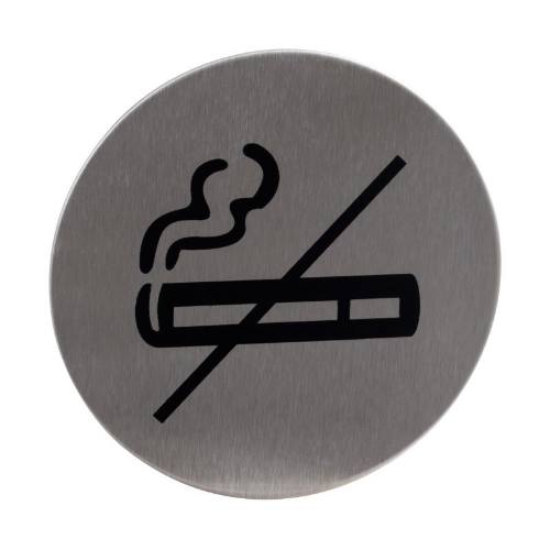 Znak rozlišovací "Zákaz kouření", Ø 75 mm, samolepící, nerez