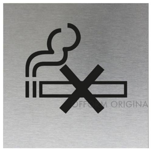 Znak rozlišovací "Zákaz kouření", 60 x 60 mm, samolepící, nerez