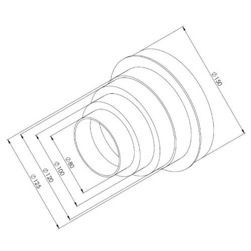 Redukce plastová RP 80/100/120/125/150, 0687