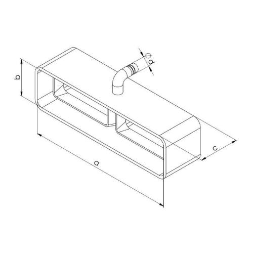 Sběrač plochý s podélným odvodem kondenzátu SBK 220 x 55 P, 0690
