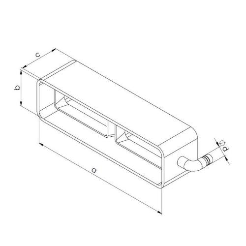 Sběrač plochý s bočním odvodem kondenzátu SBK 220 x 55 B, 0691