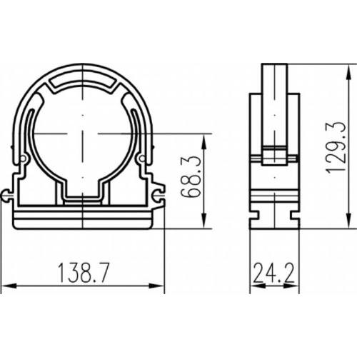 Příchytka D 90 + třmen, 50 ks