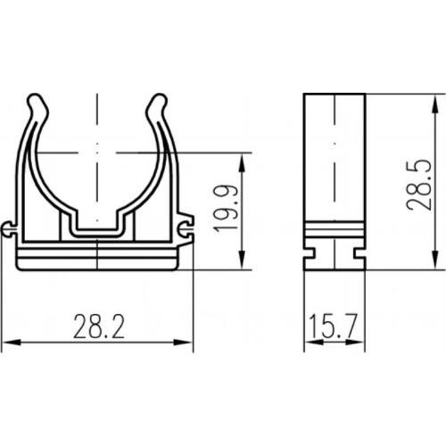 Příchytka D 12 s maticí, 50 ks