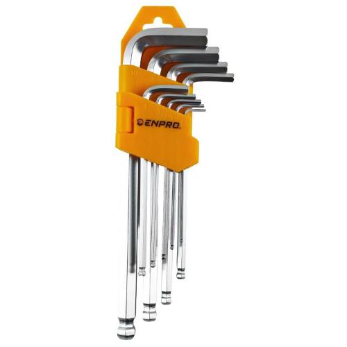 SET imbusů s kuličkou 1,5 - 10 mm, 9 ks, CrV, ENPRO