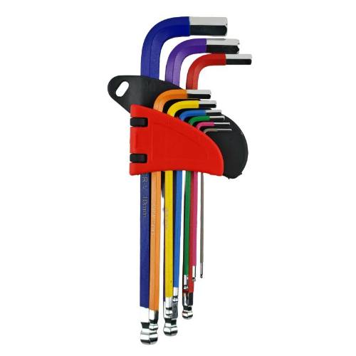 Klíče imbus SET s kuličkou 1,5 - 10 mm, 9 ks, CrV, barevné, ENPRO