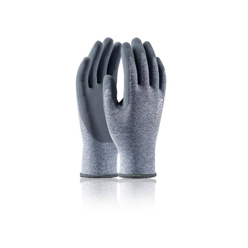 Rukavice pracovní máčené NATURE TOUCH, šedé, vel. 8