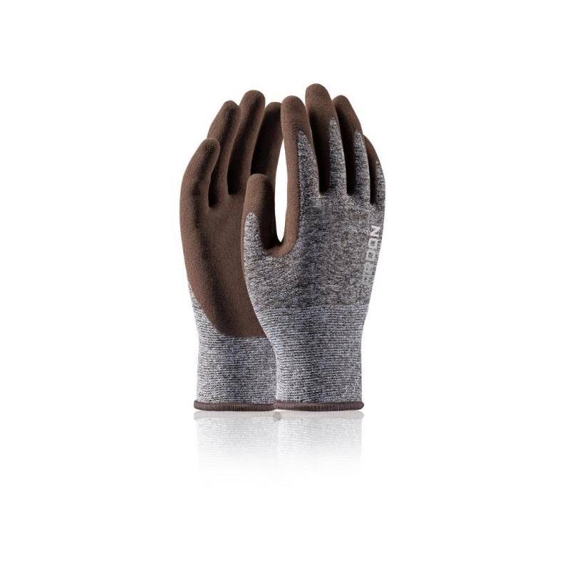 Rukavice pracovní máčené NATURE TOUCH, měděně hnědé, vel. 7