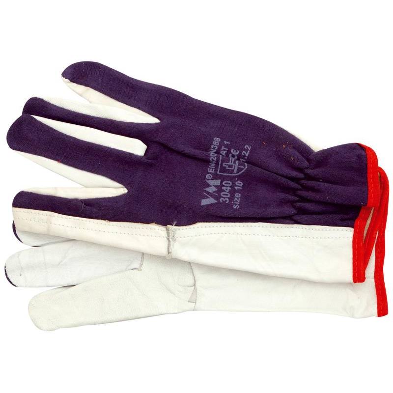 Rukavice jehnětina - textil, 3040, VM, vel. 10