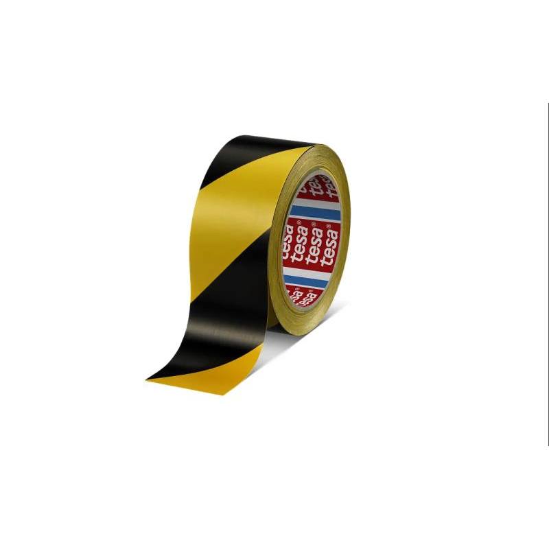 Páska výstražná samolepiaca PVC, 60760, 33 m x 50 mm, čierno-žltá