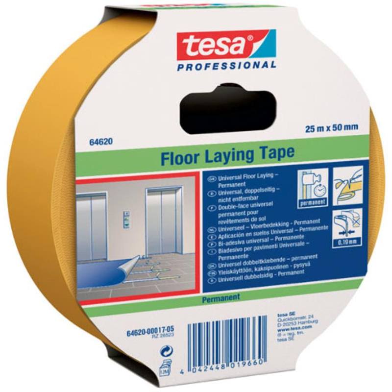 Páska kobercová obojstranná lepiaca 64620, 25 m x 50 mm, biela