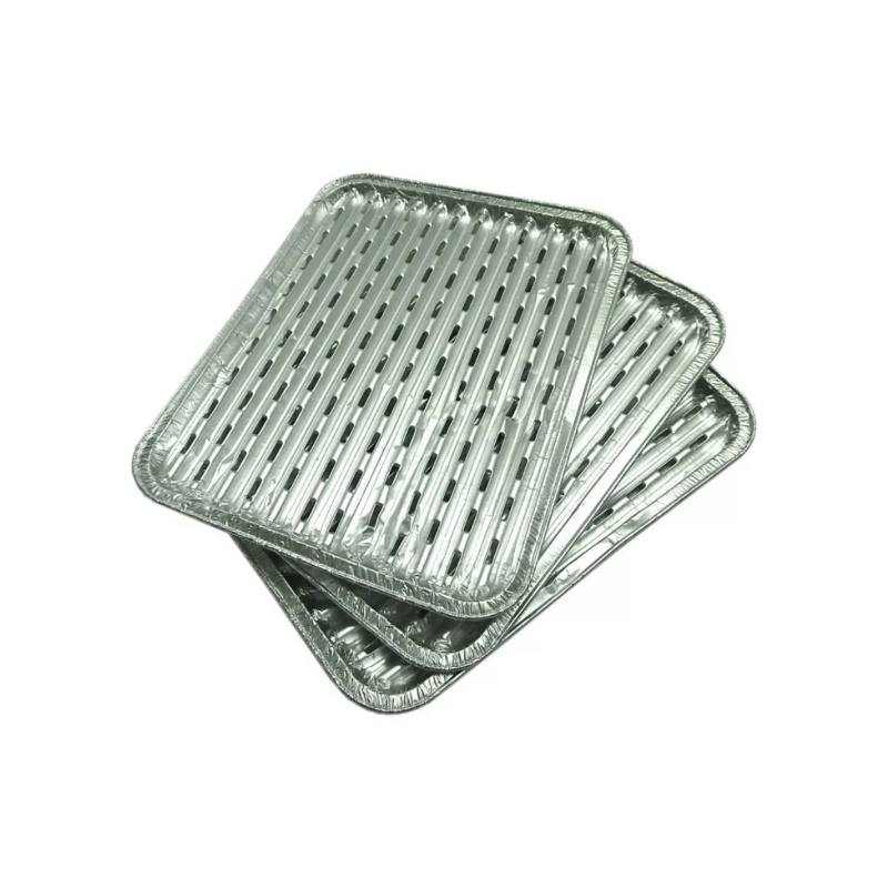 Tácky grilovací ALU, hranatý 34 x 22 x 2,3 cm, set 3 ks