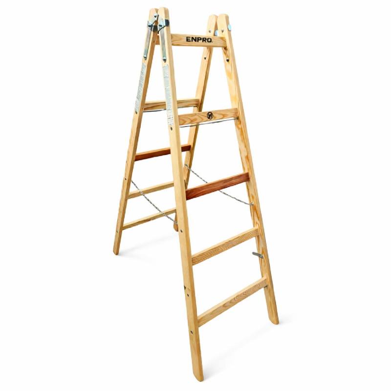 Štafle dřevěné PROFI, 12 příček, L = 376,5 cm, ENPRO