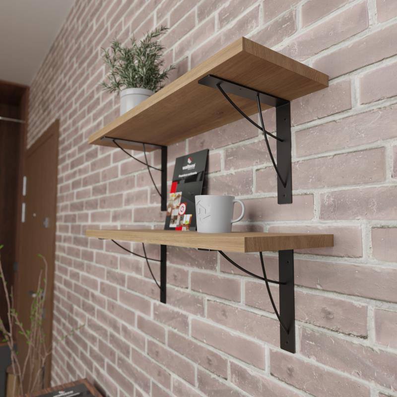 Konzole Nivo, 18 x 18 cm, matná černá