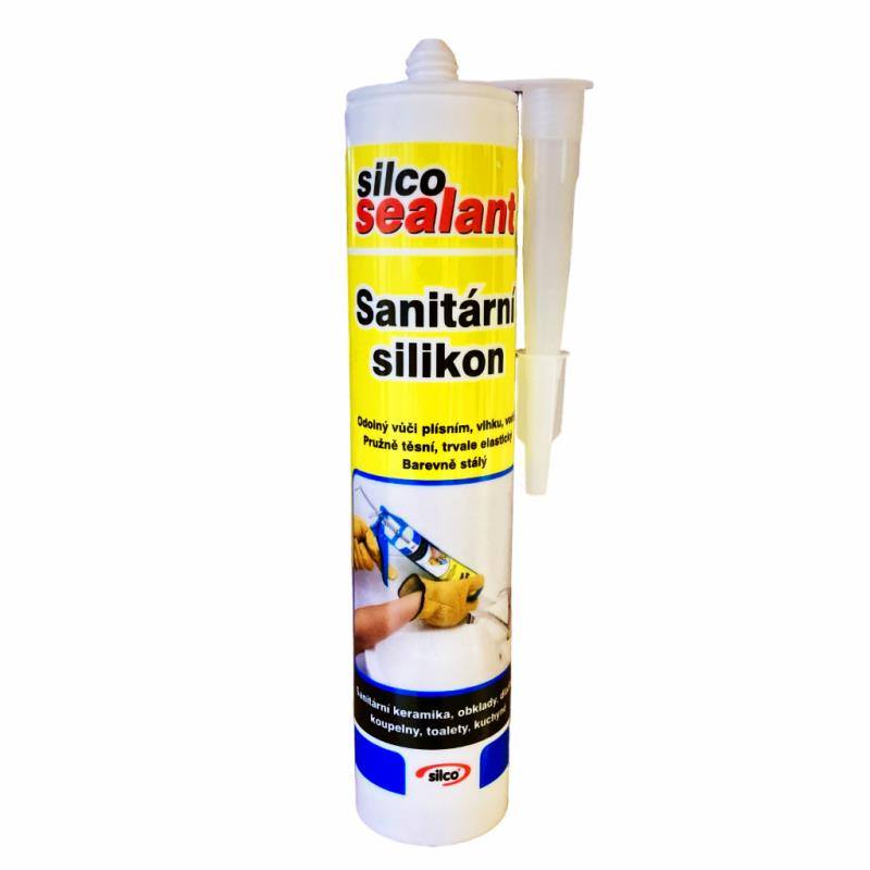 Silikón sanitárny jednozložkový, 310 ml, transparentný, SILCO