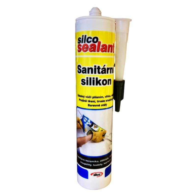 Silikón sanitárny jednozložkový, 310 ml, šedý, SILCO