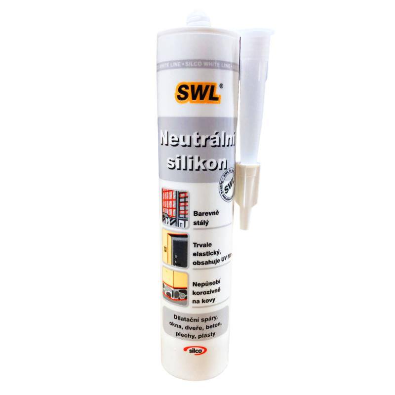 Silikón neutrálny jednozložkový, 310 ml, biely, SILCO