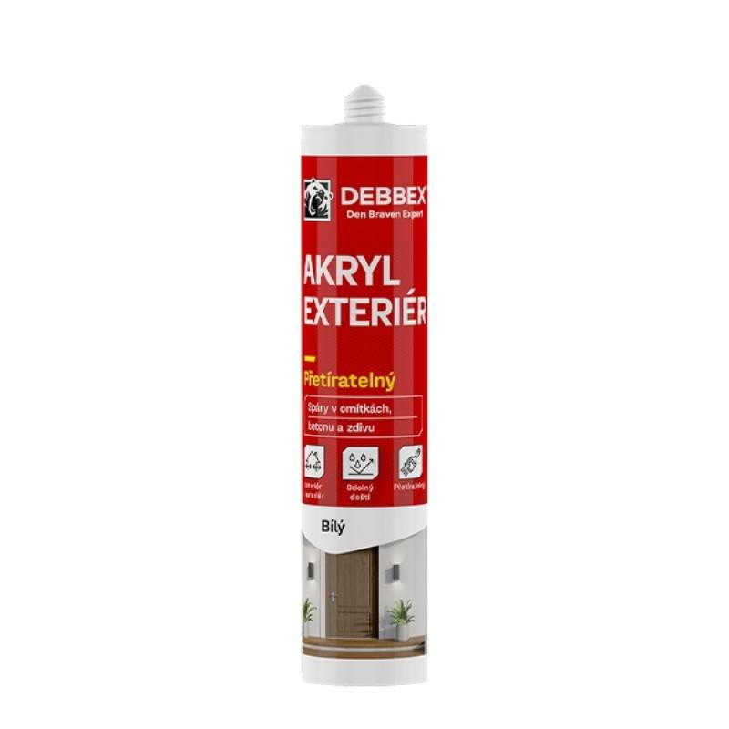 Tmel akrylový, EXTERIÉR, bílý, 280ml