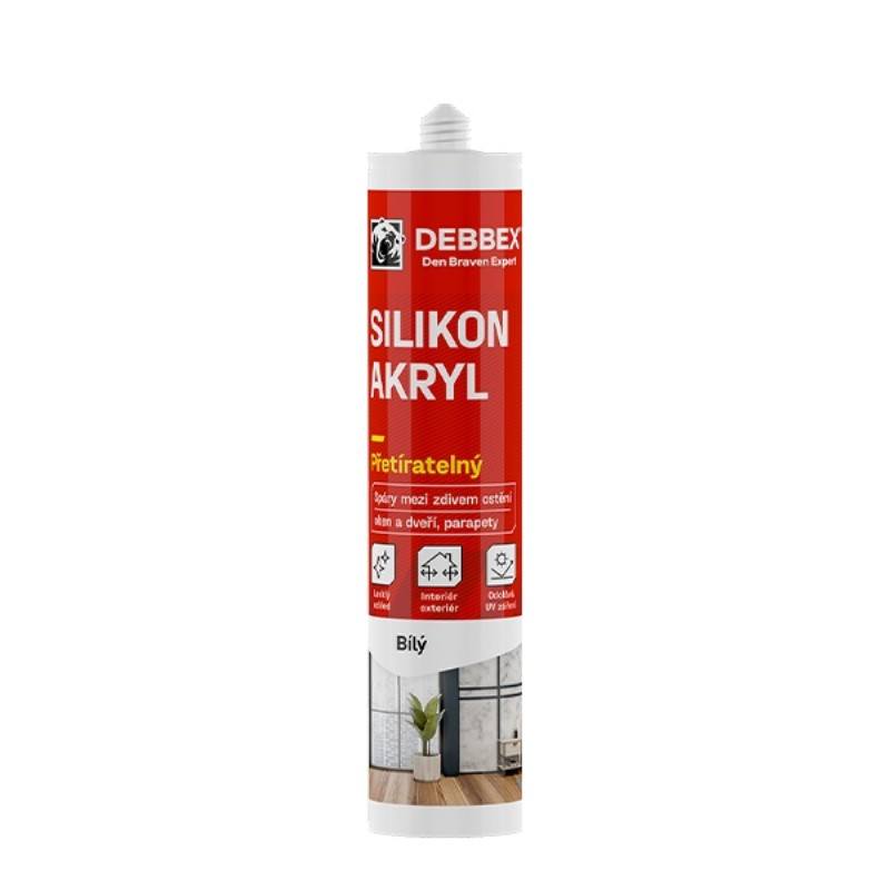 Tmel silikon akrylový, RL, bílý, 280ml