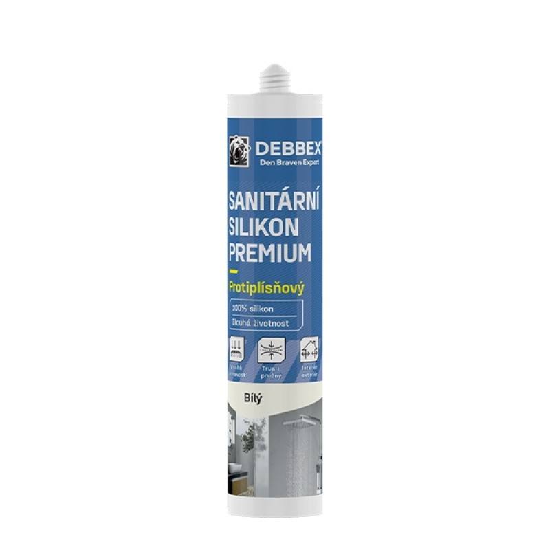 Silikon sanitární, transparentní, PREMIUM DEBBEX, 280ml
