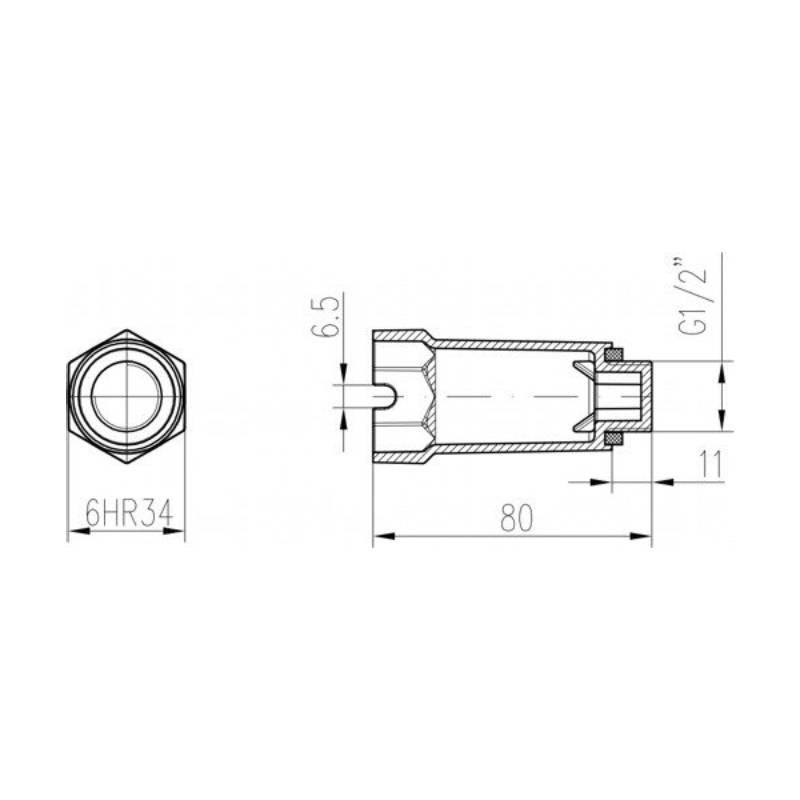 Zátka tlaková 1/2", modrá, 10 ks