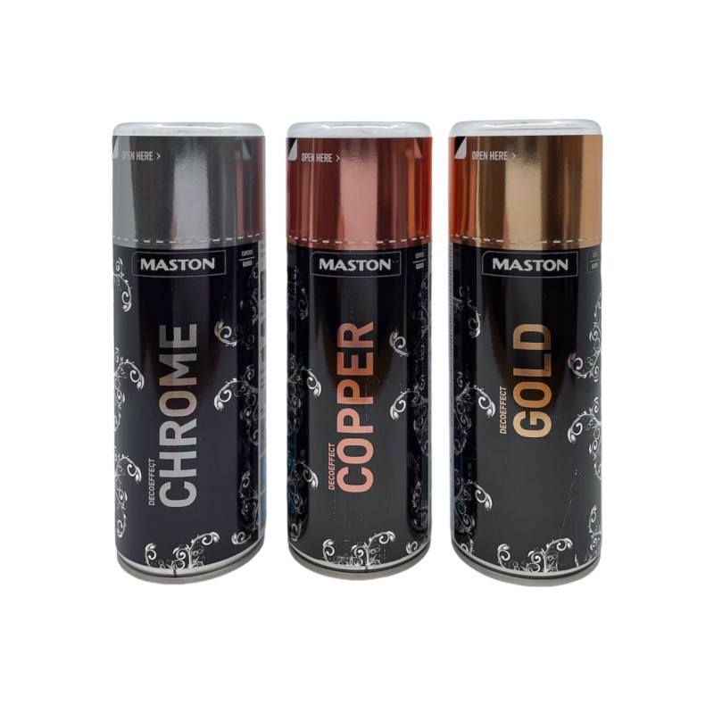 Barva dekorativní v spreji,  zlatá, MASTON DECOEFFECT GOLD, 400ml