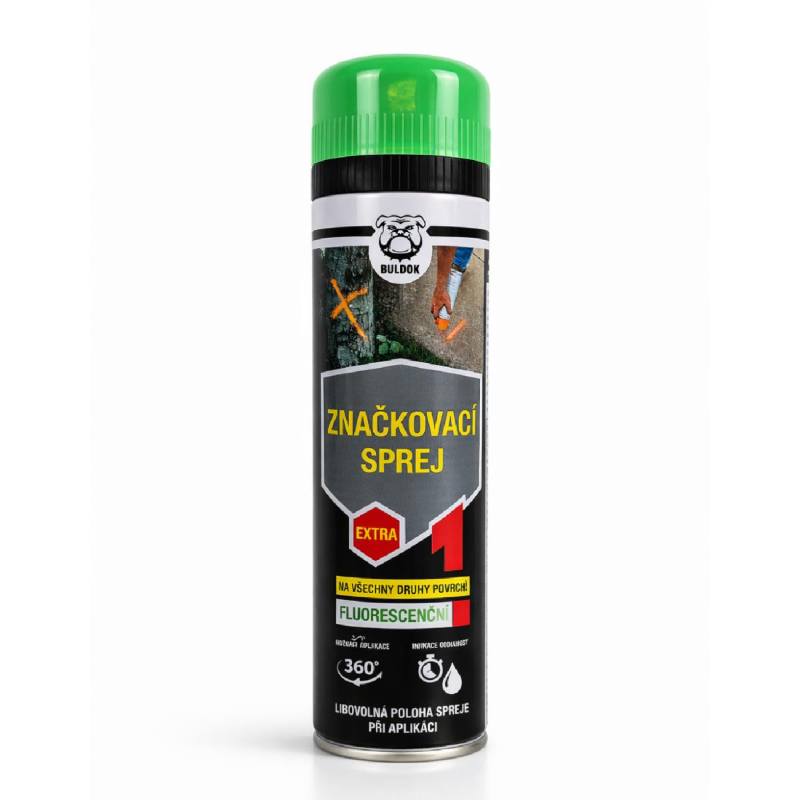 Sprej značkovací, zelená, 500ml,  BULDOK