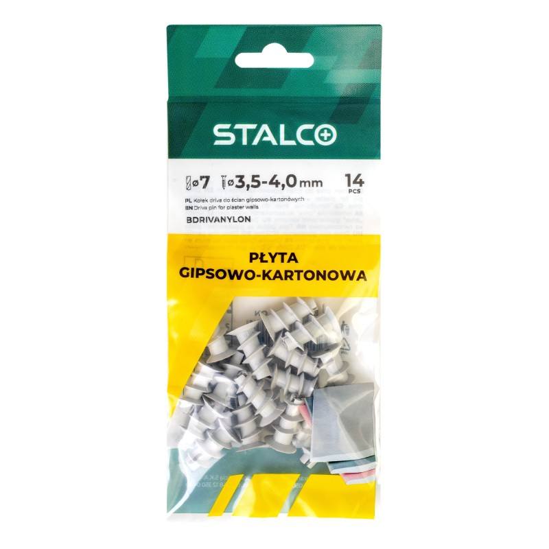 Hmoždinka šnek do sádrokartonu, polyamid, 14 ks, STALCO