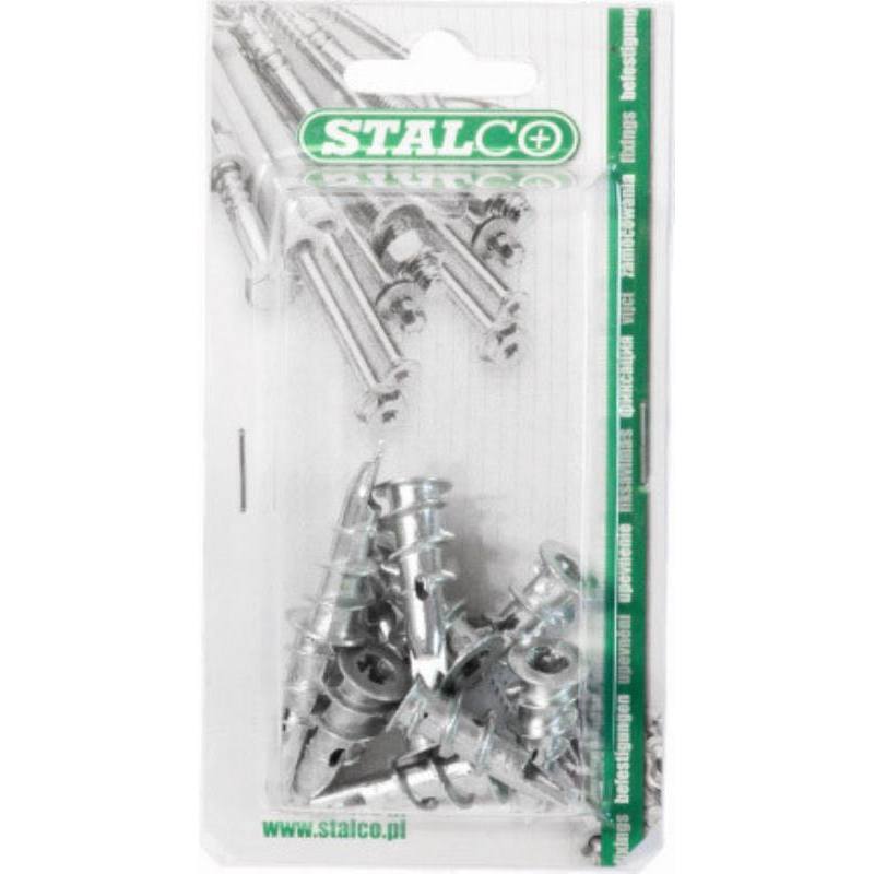 Hmoždinka šnek do sádrokartonu, zinek+hliník, 10ks, STALCO