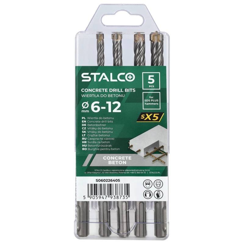 Sada vrtáků do betonu SX5 6,0-12,0 mm 5ks. STALCO S060226405