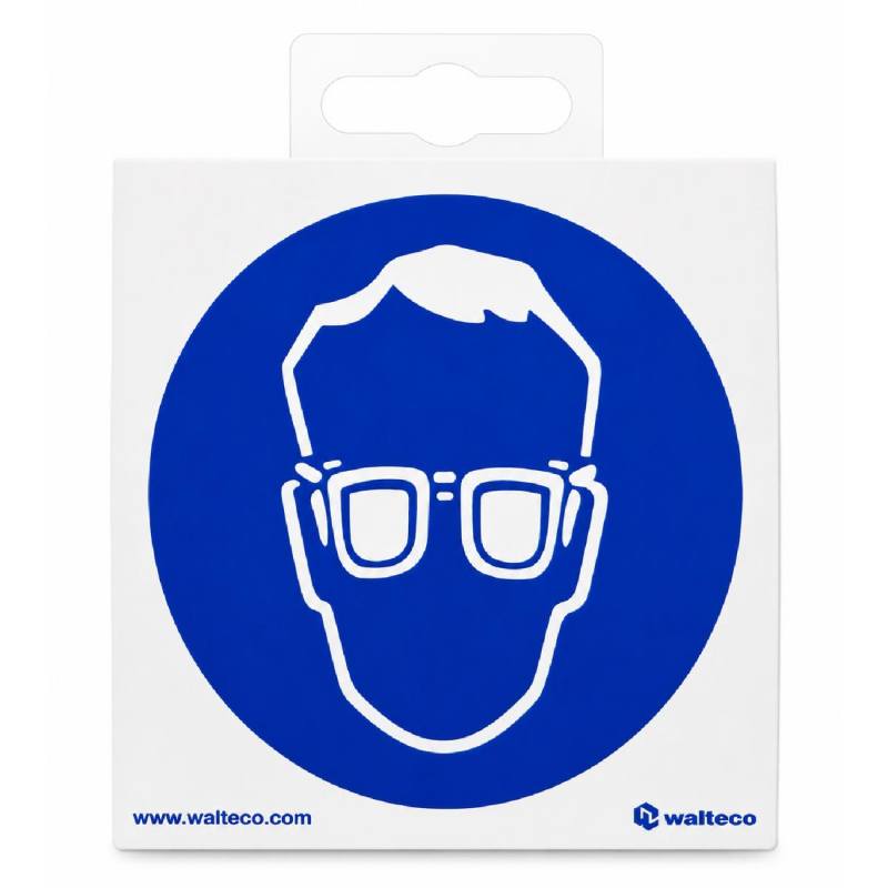 Folie - Symbol - Schutzbrille, Samolepka, formát 92x92 mm, Samolepicí